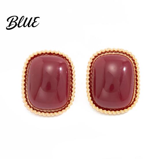 Vintage Style Ring/Earrings Women Ring/Earrings with Large Square Stone Retro