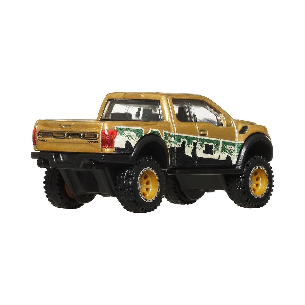 Hot Wheels Car Culture 2017 Ford F150 Raptor Vehicle for Ages 3 and Up Off-Road Toy, Gold, JBK70,