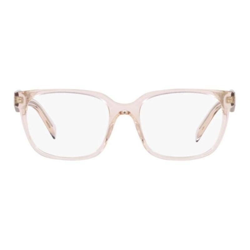 Prada Temple logo acetate square optical frame women's pink pink 52