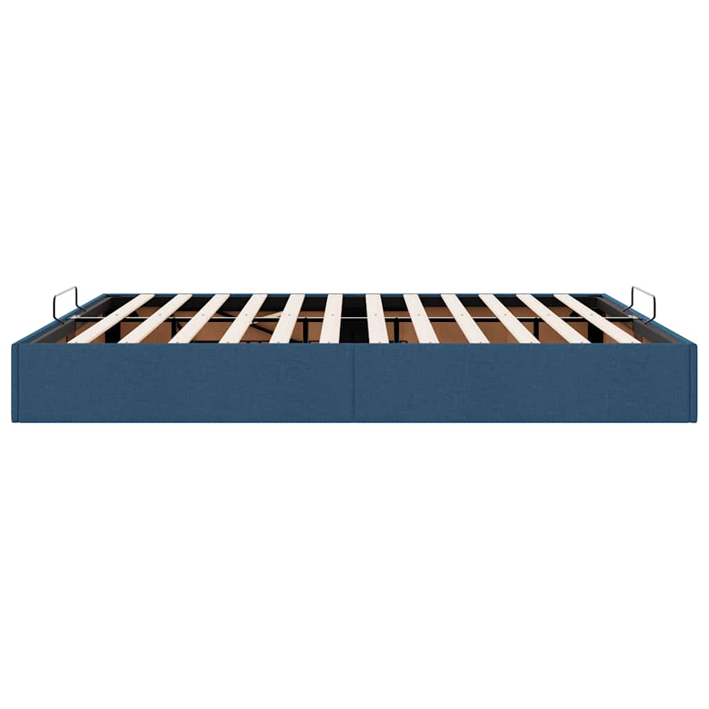 Ottoman Bed without Mattress Blue 160x200 cm Fabric
