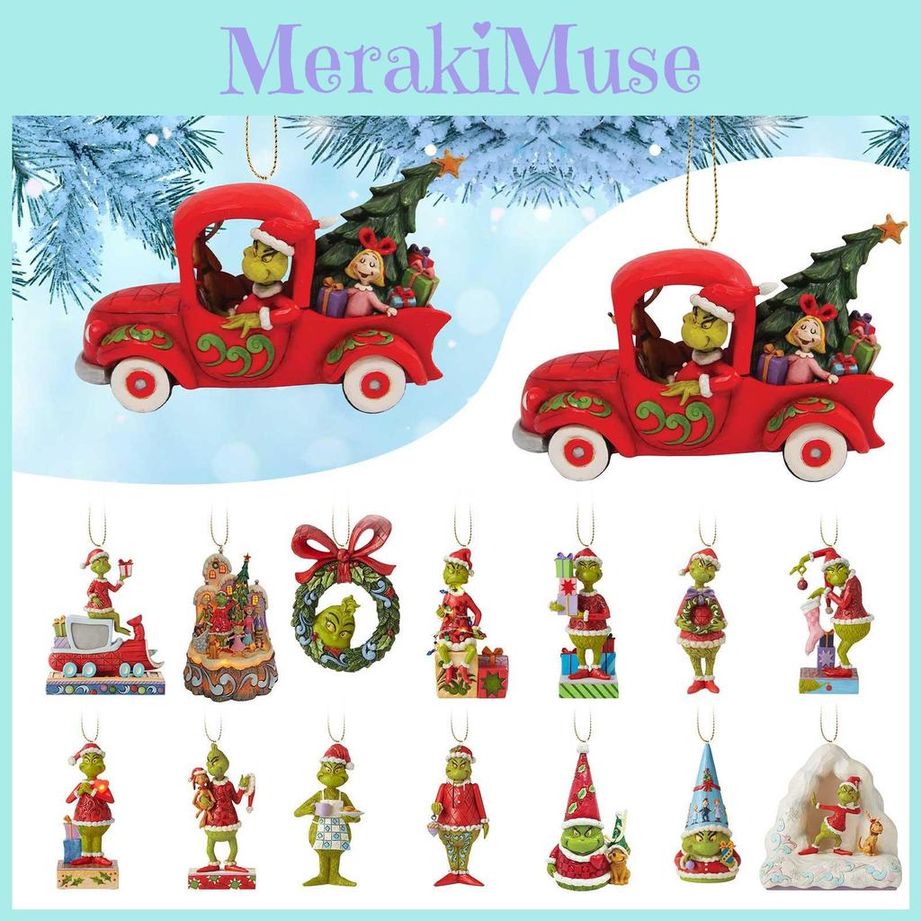 Adorable Cartoon Acrylic Flat Car Hanging Ornament For Christmas Tree Home Decor