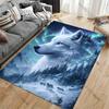 Nature wolf spirit winter harmony carpet Yoga living room room decor children's crawling mat doormat area rug games mat