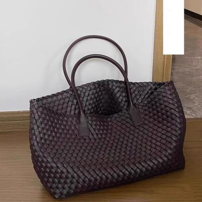 Small Niche Design, Fashionable Large Bag, 2025 Summer New Style, Simple and Large Capacity, Woven Bag, Hand-held Tote Bag, Shoulder Bag