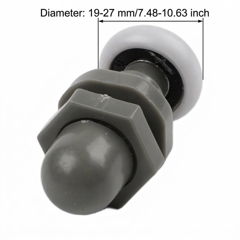 4pcs Shower Door Rollers for Frameless Glass Shower Doors with Reinforced Nylon Wheels and Sturdy Aluminum Alloy Core