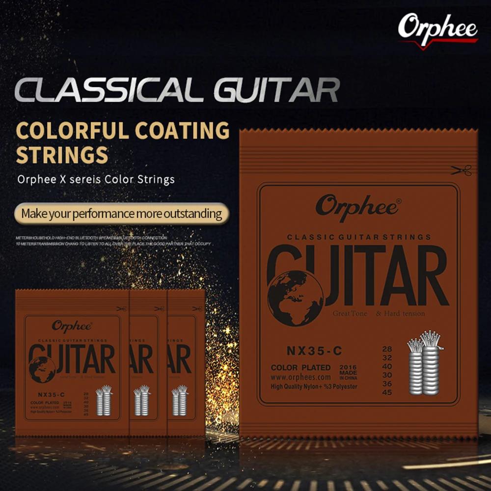 Orphee NX35C Classical Guitar Strings Nylon Core Rainbow Colorful Multi Color Classic Guitar String Guitar Parts & Accessory