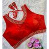 Blusa sin mangas de mezcla de seda para mujer Ropa de fiesta india Diseñador Étnico Choli