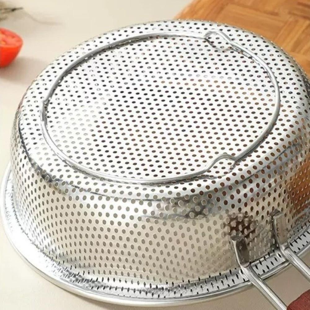 Multipurpose Mesh Skimmer Spoon Easy To Clean Stainless Steel Colander  For Kitchen Cooking