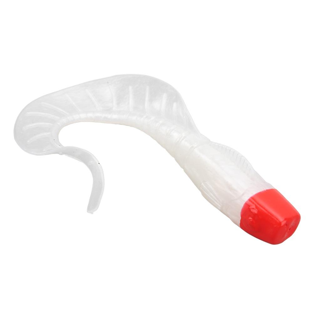 4PCS Durable 11cm 13g Fishing Lure Fan-Shaped PVC Fishing Bait Curl Tail Soft Bass Lure Freshwater Fishing