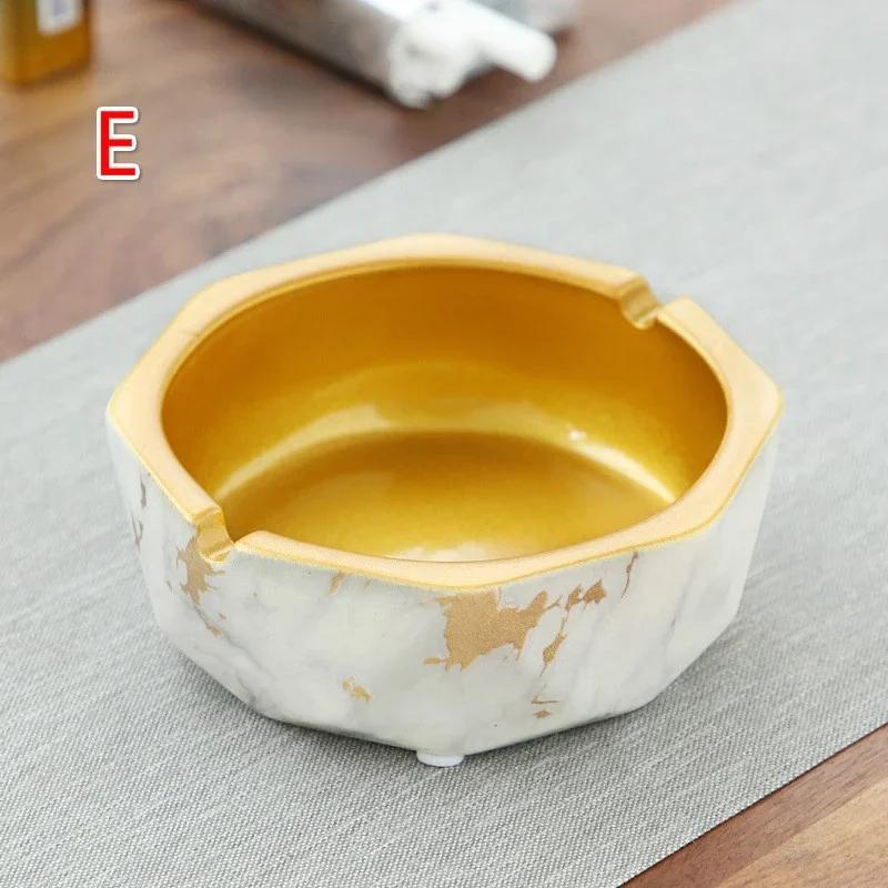 1Pc High Quality Cigarette Ashtray Home Office Portable Fashion Round Ceramic Pot Storage Smoking Household Accessories