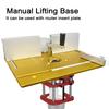 Aluminum Alloy Router Table Lifting System Base, 64-66mm Diameter Motor with Crank Handle, Suitable for Making Router Worktables
