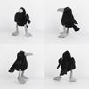Plush Raven Black Toy Cartoon Animal Doll Pp Cotton Fill Childrens Gift Holiday