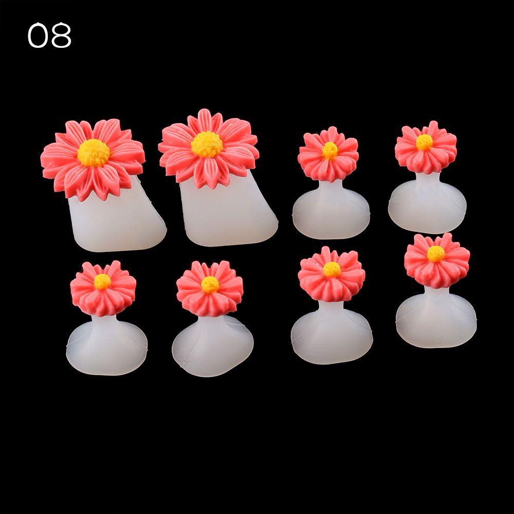 

8 Pcs New Flower Comfortable Toe Separator Silicone Pedicure Toe Corrector 8