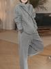 2026 Autumn/Winter Luxury Casual Set: Warm Lazy-Style Two-Piece with Lightweight Loose Wide-Leg Pants