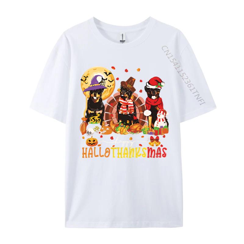 

Cute Rottweiler Dog Halloween Christmas Tshirt Cotton Tops Tees for Men Casual T Shirt Personalized Newest Christian Tshirt Men S
