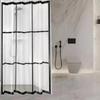 Pattern Transparent Checkered Bathroom Shower Curtain Waterproof Partition Tool