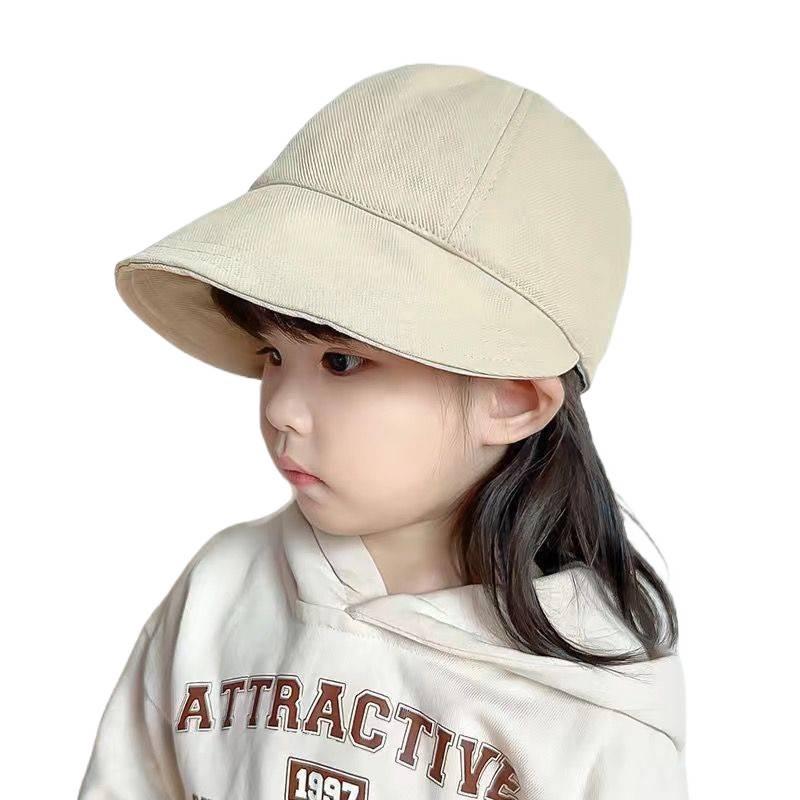 Dziecięca Czapka Baseballówka Wiosenno-Jesienna, Płaska Czapka dla Niemowląt i Letni Kapelusz Bucket z Ochroną Przeciwsłoneczną dla Chłopców i Dziewcząt