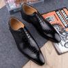 Fashion Luxury Shoes Genuine Leather Men Shoe For Office Dress Suits Oxford Metal Buckle Business Work Black Coffee Lace-up Handmade Man