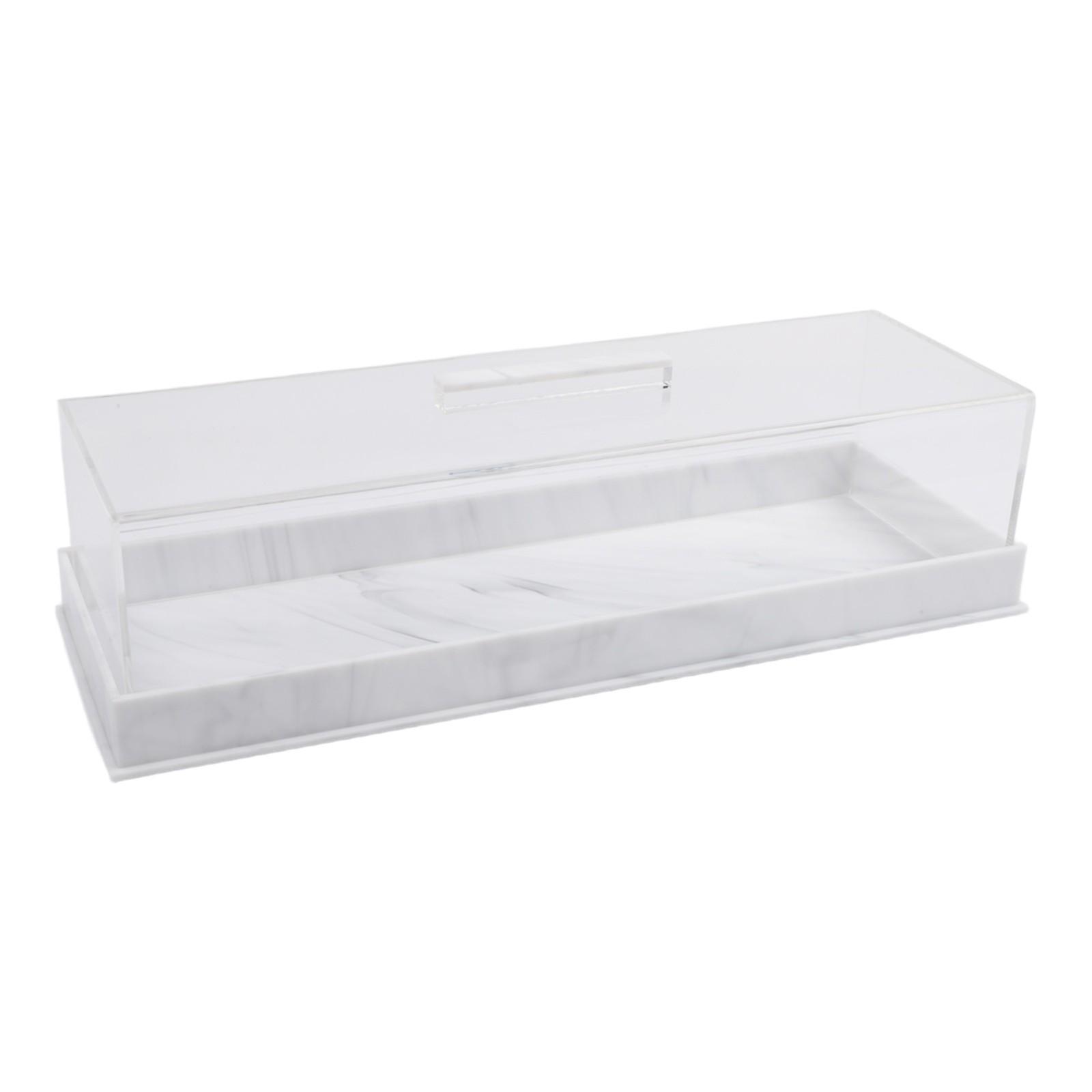 Acrylic Serving Tray Dessert Tray Food Container Generous Capacity B