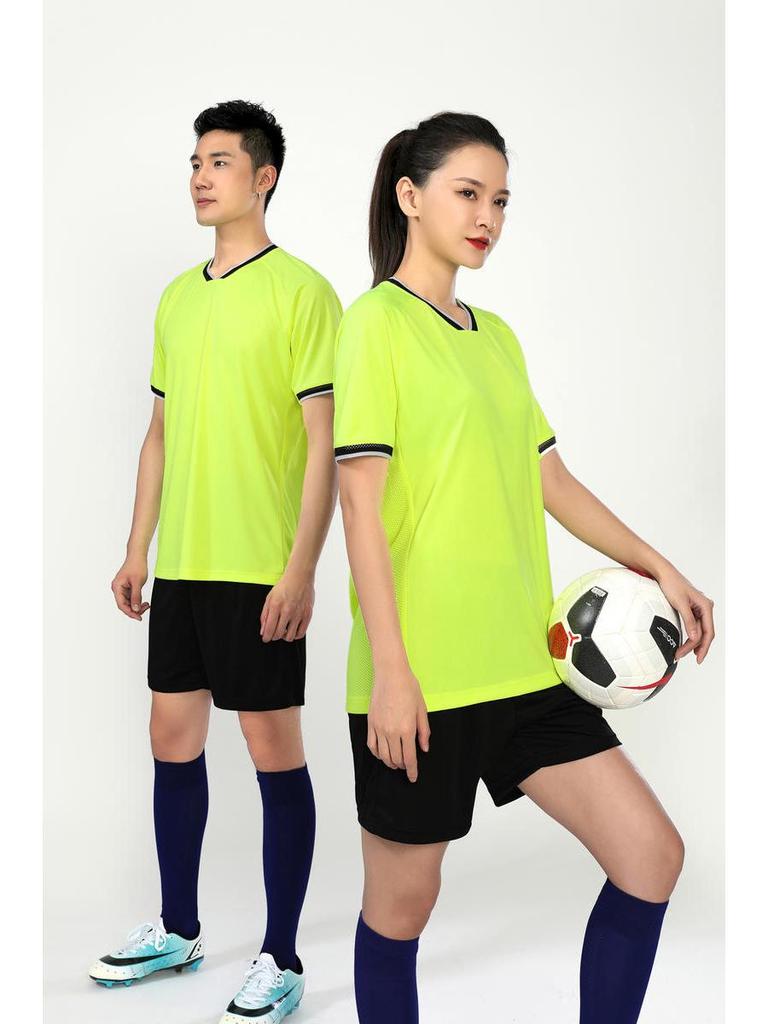 Quick-Dry Summer Football Jersey Set for Adults & Kids - Printed Short Sleeve