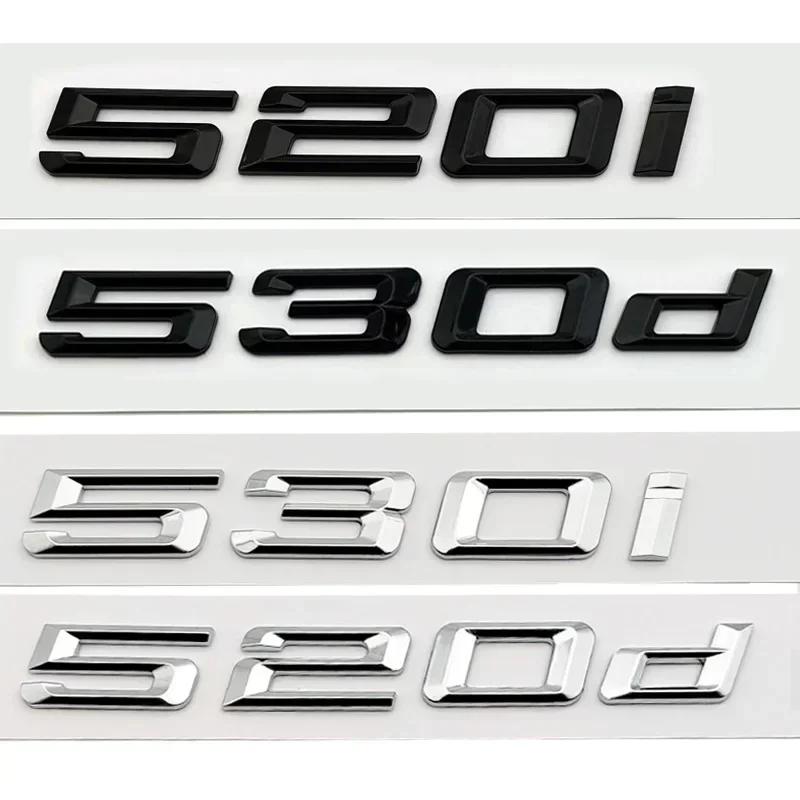 3d ABS Car Trunk Letters For BMW 530d 530i 520i 520d 535i 535d 525i 525d Logo Badge Emblem Lettering Badge Sticker Accessories QR4