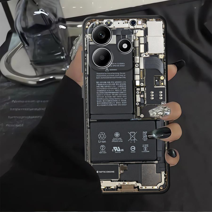 Case for Xiaomi Poco C51 M3 M4 Pro F3 F4 F5 X3 X4 X5 C65 M5 C50 Soft Back Phone Cover Classic Motherboard Circuit Board