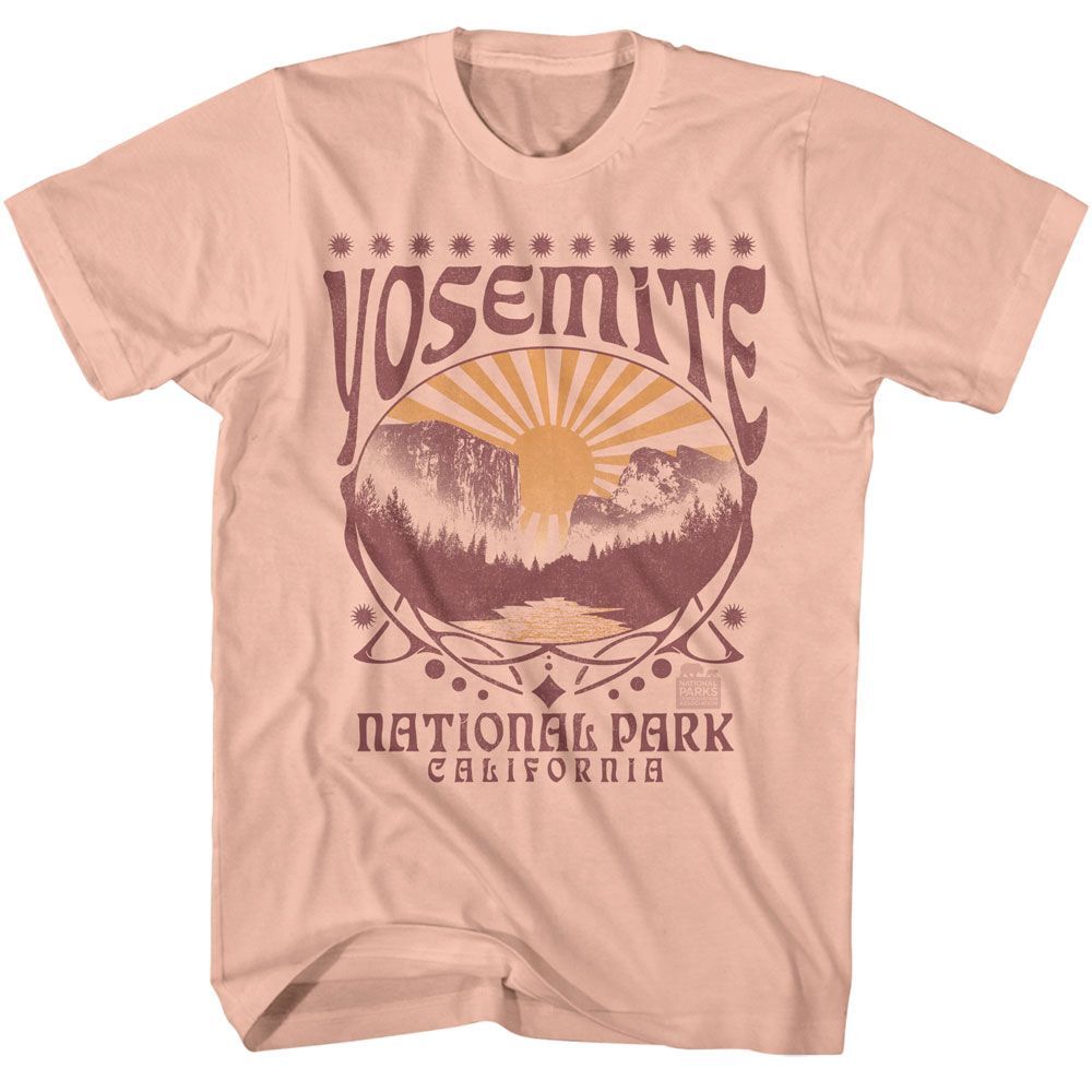 National Parks Yosemite Decorative Oval Peach Brands Shirt XL