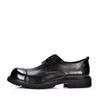 Big Head Shoes Men'S Hollow Leather Shoes Trendy Versatile Thick-Soled Business Shoes Breathable Round Head Punched Hole Shoes Sandals Men