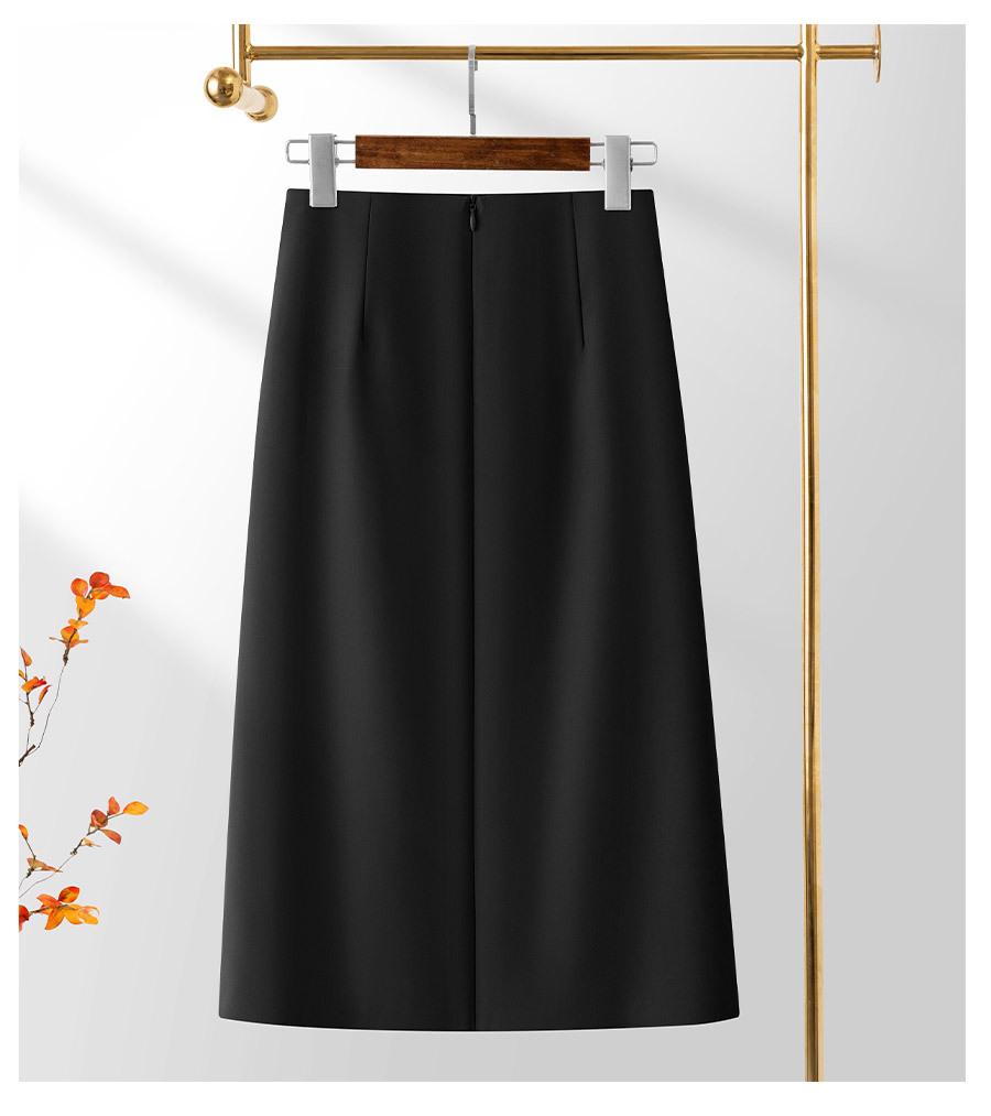 2025 Asymmetrical High-Waisted Slit Midi Skirt for Women - Spring/Summer Trendy Option