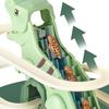 Dinosaur Climbing Slide Music Toy with 3 Dinosaurs, Puzzle Fun Electric Slide Toy Car, Halloween Boy and Girl Christmas Gift