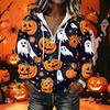 Women's Halloween Print Pullover Hoodie Long Sleeve with