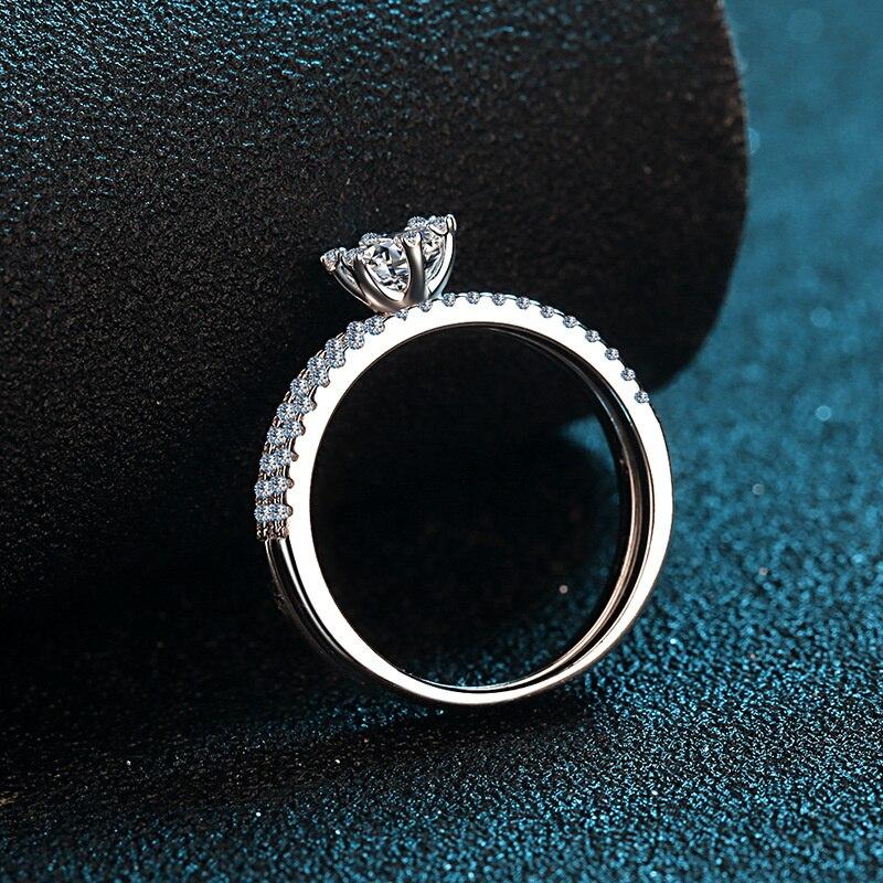 Bague Ringen Eternity Ring D Farbe Moissanit Platinierter Sterling Silber Ehering Moissanit Verlobungsring