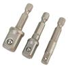 3Pcs/Set Square Head Impact Drill Socket Adapter 50mm Extension Drill Bits  Electric Tool Accessory