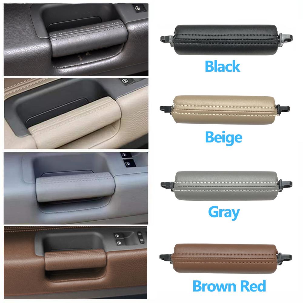 Car Interior Door Left Right Driver Leather Pull Handle For VW Volkswagen Touareg 2003 2004 2005 2006 2007 2008 2009