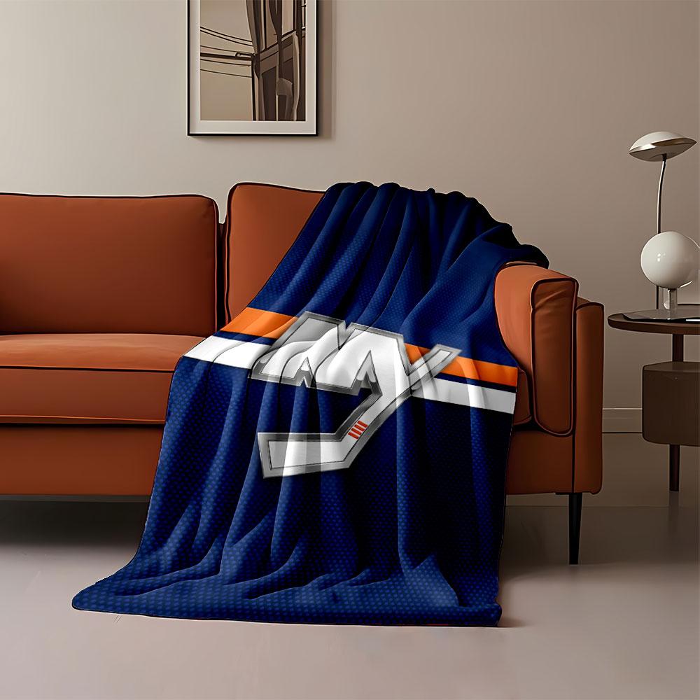 Hockey Stick and NY Logo Design print blanket soft and cozy perfect for the living room bed sofa or a nap,gift