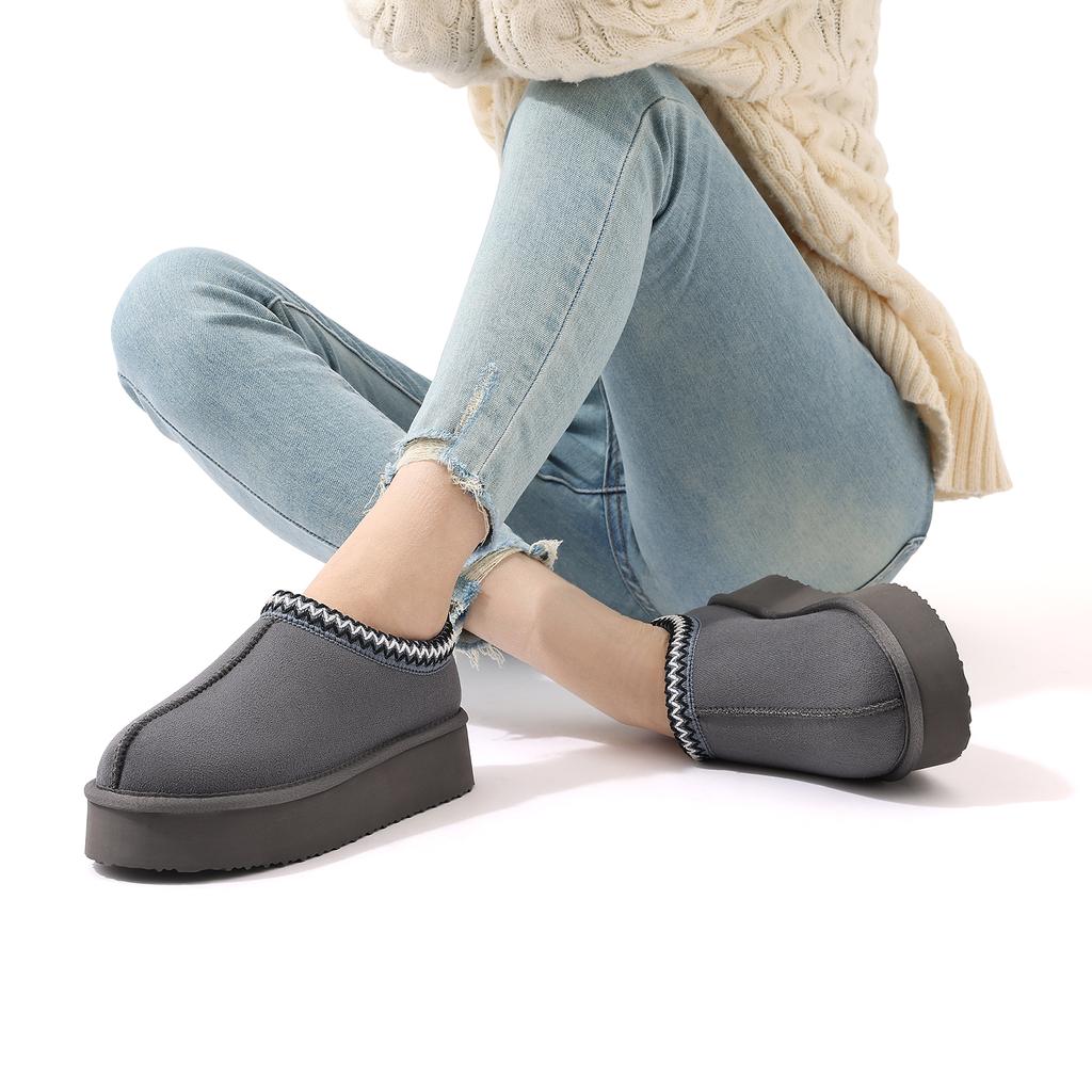 Fashion Shevalues Fluffy Women Slippers Platform Winter Fuzzy House Cotton Boots Brand Plush Indoor Slides High Quality Fur House Shoes
