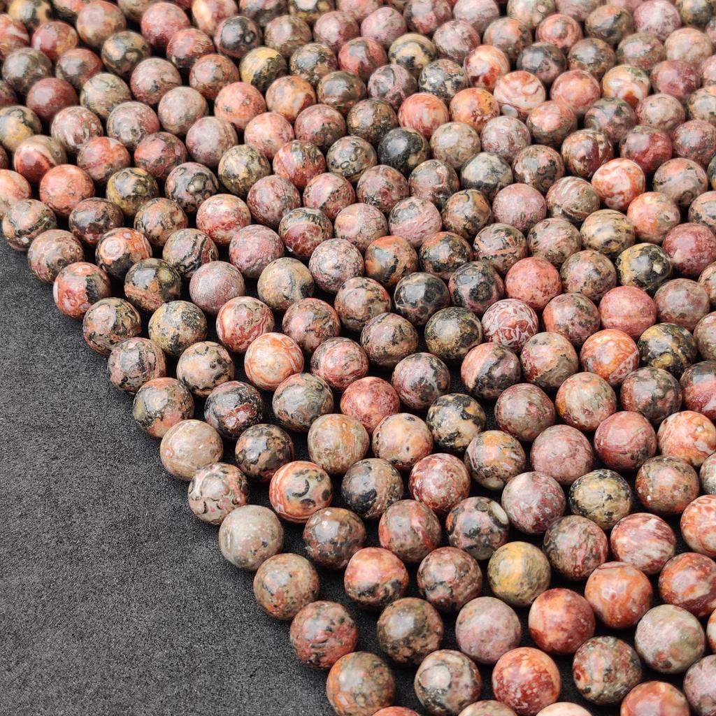 Designer Leopard Skin Jasper Beads, Matt Genuine Natural Gemstone, Round Loose Beads, 6MM 8MM 10MM Size Available.