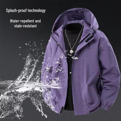 Veste d'alpinisme coupe-vent, imperméable et résistante aux taches pour hommes - Vêtements décontractés d'extérieur Printemps/Automne pour l'escalade