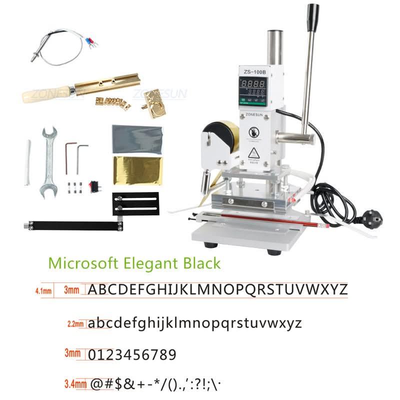 ZONESUN ZS-100B Dual Use Hot Foil Stamping Machine Manual Bronzing Machine For Pvc Card Leather Pencils Paper Stamping Machine