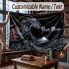 Octopus Sea Life Theme Throw Blanket Custom Name Text Personalized Blanket Soft Cozy Blanket for Home Sofa Bed
