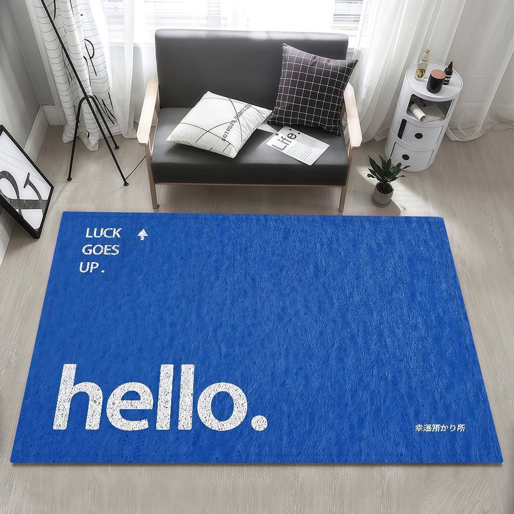 Hello Door Mat Bedside Fashion Entrance Bath Floor Decoration Corridor Door Welcome Mat Carpet Living Room Balcony