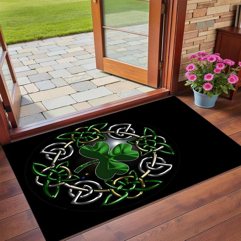 Rutschfester Kristall-Samt-Bodenläufer, Teppich im Celtic FC Design für Innenräume, Wohnzimmer, Schlafzimmer, Heimdekoration
