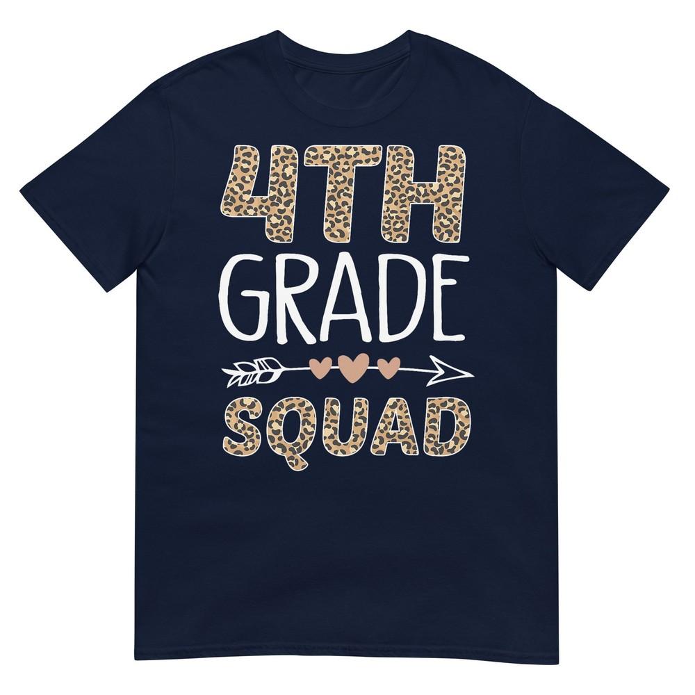4th Grade Squad Leopard Teacher Student TShirt S