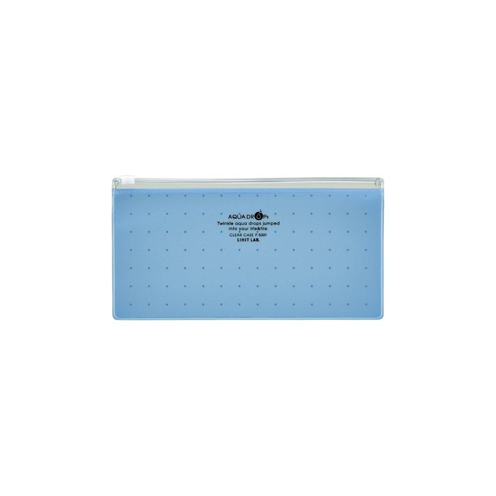 LIHIT LAB Aqua Drops Clear Case PEN Blue (Passbook) F5301-8
