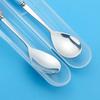 Newborn Baby Cerc Spoon Feeding Utensils 304 Stainl Steel Baby Food Puree Water Milk Poer Small round Spoon Cutlery