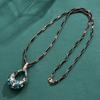 Water Drop Crystal Sweater Chain Long Necklace Versatile Sweater Chain Baroque Necklace Accessories