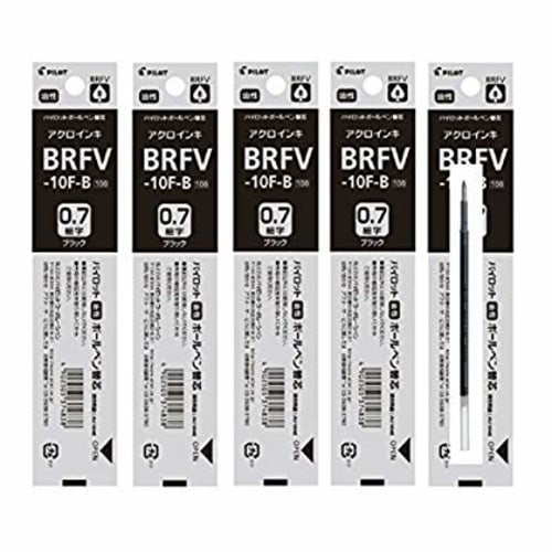 Pilot oil-based ballpoint pen refill fine point 0.7mm black 5 pieces BRFV-10F-B set of 5