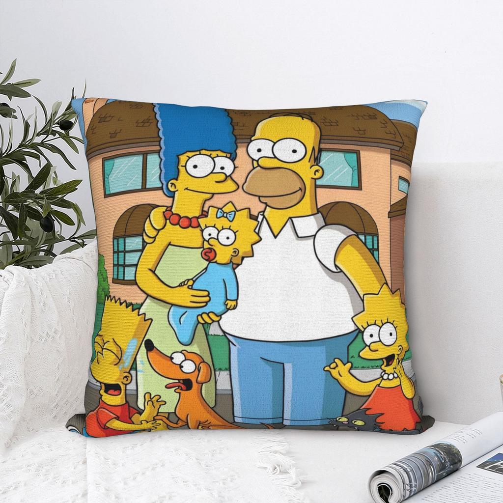 Decorative Pillowcases The S-Simpsons Stuff Sofa  Throw Pillow Case Cover Square Multi Size
