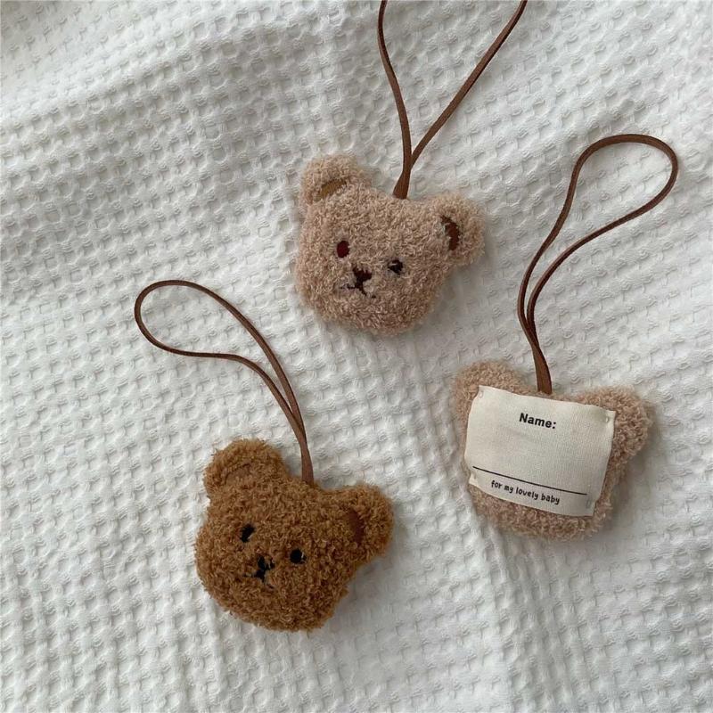 Cute Bear for Doll Bag Pendant Mini Small Bear Ornaments with Child Name Listing Bag Keychain DIY Brown/ Milk Tea7.09x2.