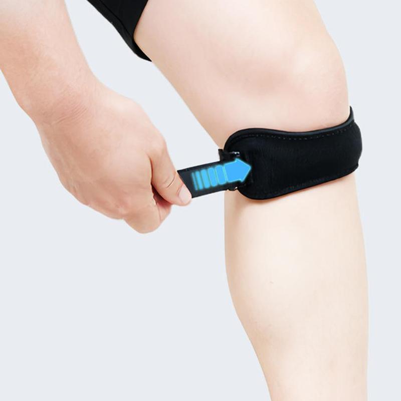 Adjustable Eva Soft Pad Knee Strap Patella Tendon Protector Running Cycling Gym Sports Knee Support Compression Wrap Unisex Pain