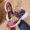 2025 Ladies Shoes Slip-on Women's Vulcanize Shoes Printing Casual Plus Size Light  Comfortable Breathable Sneakers
